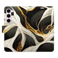 iSaprio Flipové puzdro - BlackGold Marble pre Samsung Galaxy S23 5G