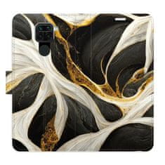 iSaprio Flipové puzdro - BlackGold Marble pre Xiaomi Redmi Note 9