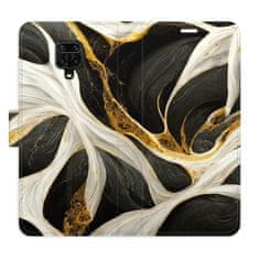 iSaprio Flipové puzdro - BlackGold Marble pre Xiaomi Redmi Note 9 Pro / Note 9S