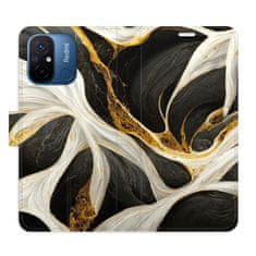 iSaprio Flipové puzdro - BlackGold Marble pre Xiaomi Redmi 12C