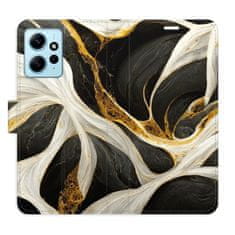 iSaprio Flipové puzdro - BlackGold Marble pre Xiaomi Redmi Note 12 5G