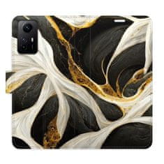 iSaprio Flipové puzdro - BlackGold Marble pre Xiaomi Redmi Note 12S