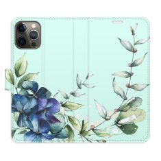 iSaprio Flipové puzdro - Blue Flowers pre Apple iPhone 12 / 12 Pro