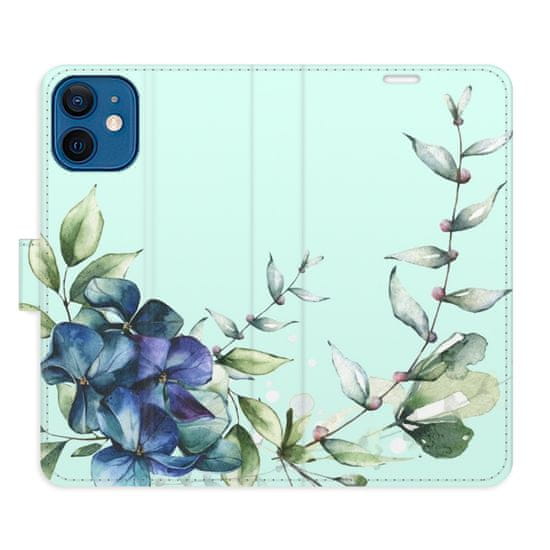 iSaprio Flipové puzdro - Blue Flowers pre Apple iPhone 12 Mini