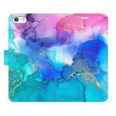 iSaprio Flipové puzdro - BluePink Paint pre Apple iPhone 5/5S/SE