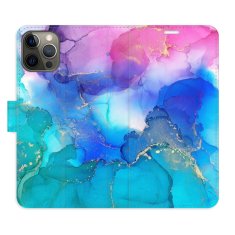 iSaprio Flipové puzdro - BluePink Paint pre Apple iPhone 12 / 12 Pro