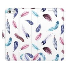 iSaprio Flipové puzdro - Colorful Feathers pre Apple iPhone 5/5S/SE