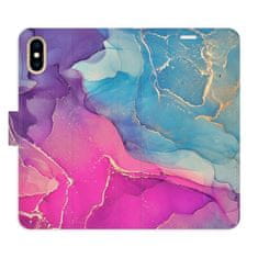 iSaprio Flipové puzdro - Colour Marble 02 pre Apple iPhone X / XS