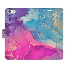 iSaprio Flipové puzdro - Colour Marble 02 pre Apple iPhone 5/5S/SE