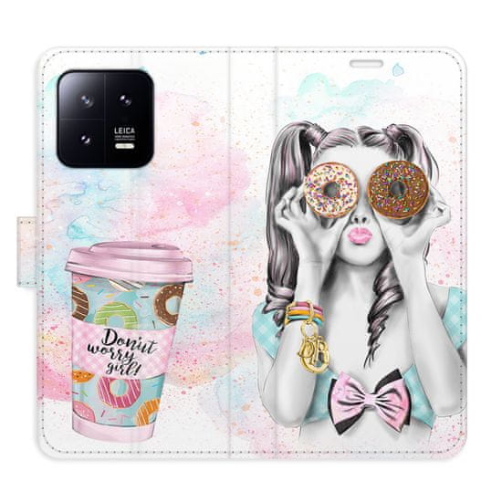 iSaprio Flipové puzdro - Donut Worry Girl pre Xiaomi 13