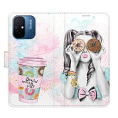 iSaprio Flipové puzdro - Donut Worry Girl pre Xiaomi Redmi 12C