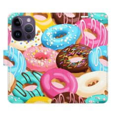 iSaprio Flipové puzdro - Donuts Pattern 02 pre Apple iPhone 14 Pro