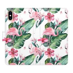 iSaprio Flipové puzdro - Flamingos Pattern pre Apple iPhone X / XS