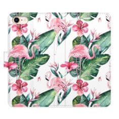 iSaprio Flipové puzdro - Flamingos Pattern pre Apple iPhone SE 2020