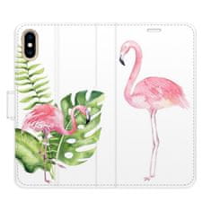 iSaprio Flipové puzdro - Flamingos pre Apple iPhone X / XS