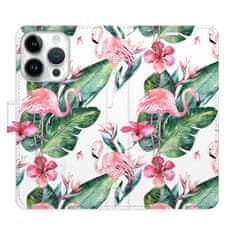 iSaprio Flipové puzdro - Flamingos Pattern pre Apple iPhone 15 Pro