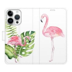 iSaprio Flipové puzdro - Flamingos pre Apple iPhone 15 Pro