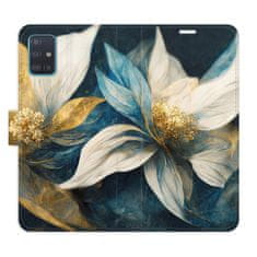 iSaprio Flipové puzdro - Gold Flowers pre Samsung Galaxy A51