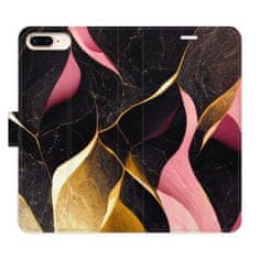 iSaprio Flipové puzdro - Gold Pink Marble 02 pre Apple iPhone 7 Plus / 8 Plus