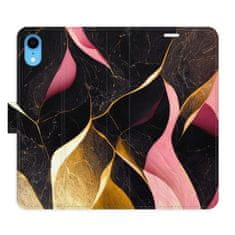 iSaprio Flipové puzdro - Gold Pink Marble 02 pre Apple iPhone Xr