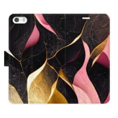 iSaprio Flipové puzdro - Gold Pink Marble 02 pre Apple iPhone 5/5S/SE