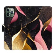 iSaprio Flipové puzdro - Gold Pink Marble 02 pre Apple iPhone 11 Pro