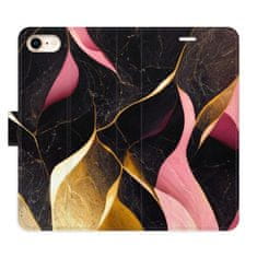 iSaprio Flipové puzdro - Gold Pink Marble 02 pre Apple iPhone SE 2020