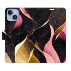 iSaprio Flipové puzdro - Gold Pink Marble 02 pre Apple iPhone 14