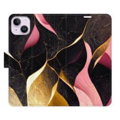 iSaprio Flipové puzdro - Gold Pink Marble 02 pre Apple iPhone 14 Plus