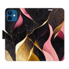 iSaprio Flipové puzdro - Gold Pink Marble 02 pre Apple iPhone 12 Mini