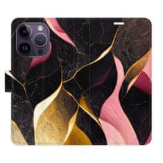 iSaprio Flipové puzdro - Gold Pink Marble 02 pre Apple iPhone 14 Pro