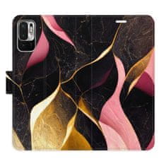 iSaprio Flipové puzdro - Gold Pink Marble 02 pre Xiaomi Redmi Note 10 5G