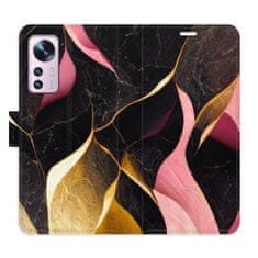 iSaprio Flipové puzdro - Gold Pink Marble 02 pre Xiaomi 12 / 12X