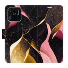 iSaprio Flipové puzdro - Gold Pink Marble 02 pre Xiaomi Redmi 10C