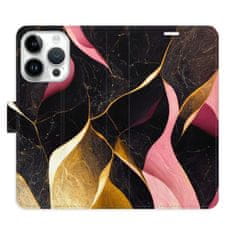 iSaprio Flipové puzdro - Gold Pink Marble 02 pre Apple iPhone 15 Pro