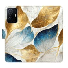 iSaprio Flipové puzdro - GoldBlue Leaves pre Xiaomi 11T / 11T Pro