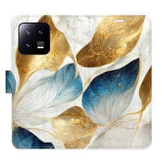 iSaprio Flipové puzdro - GoldBlue Leaves pre Xiaomi 13