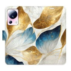 iSaprio Flipové puzdro - GoldBlue Leaves pre Xiaomi 13 Lite