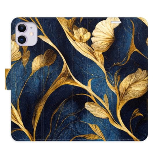 iSaprio Flipové puzdro - GoldBlue pre Apple iPhone 11