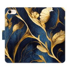 iSaprio Flipové puzdro - GoldBlue pre Apple iPhone SE 2020