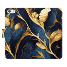 iSaprio Flipové puzdro - GoldBlue pre Apple iPhone 5/5S/SE