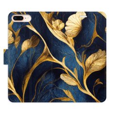 iSaprio Flipové puzdro - GoldBlue pre Apple iPhone 7 Plus / 8 Plus