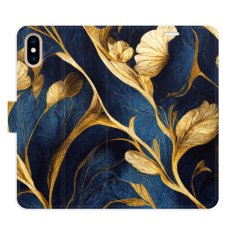 iSaprio Flipové puzdro - GoldBlue pre Apple iPhone X / XS