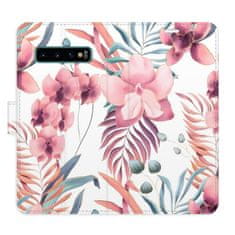 iSaprio Flipové puzdro - Pink Flowers 02 pre Samsung Galaxy S10