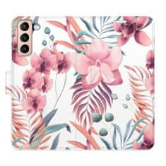 iSaprio Flipové puzdro - Pink Flowers 02 pre Samsung Galaxy S21