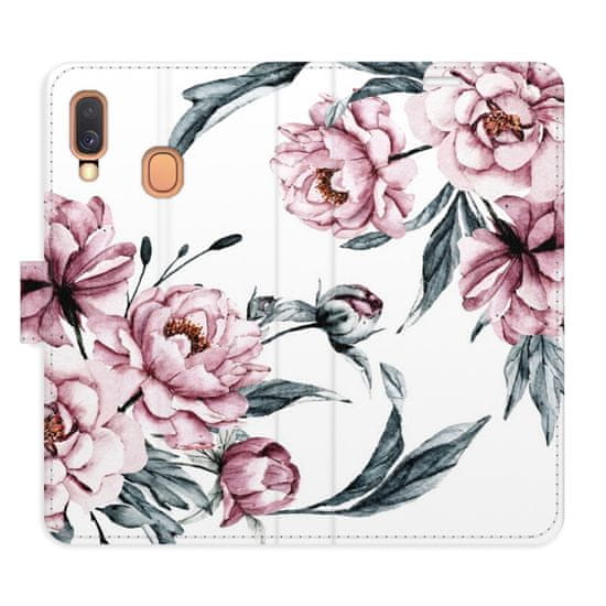 iSaprio Flipové puzdro - Pink Flowers pre Samsung Galaxy A40