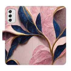 iSaprio Flipové puzdro - Pink Leaves pre Samsung Galaxy M52 5G