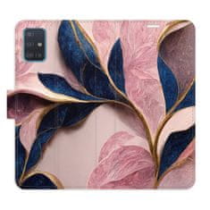 iSaprio Flipové puzdro - Pink Leaves pre Samsung Galaxy A51