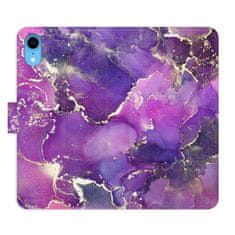 iSaprio Flipové puzdro - Purple Marble pre Apple iPhone Xr