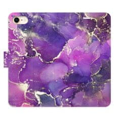 iSaprio Flipové puzdro - Purple Marble pre Apple iPhone SE 2020